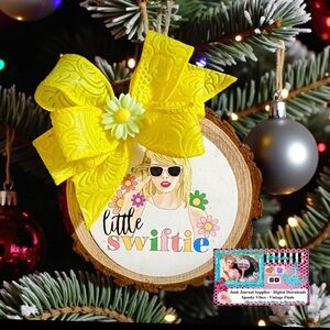 Little Swiftie Wooden Bark Ornament
